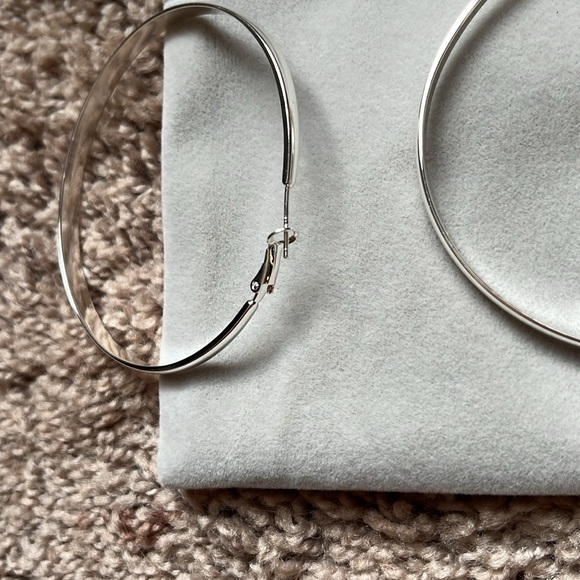 Brand New Sterling Silver S925 Big Hoop Earrings - Picture 4 of 6